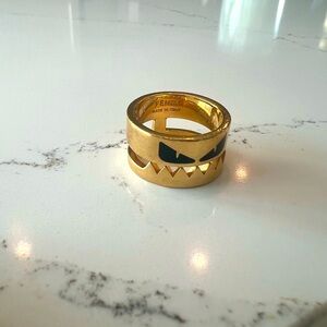 Fendi Enamel Bag Bug Ring (Size M)